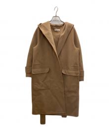 'S Max Mara（エスマックスマーラ）の古着「フーデッドピュアウールコート」｜ベージュ