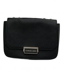 CHARLES & KEITH（チャールズアンドキース）の古着「プッシュロック チェーンハンドルバッグ」｜ブラック