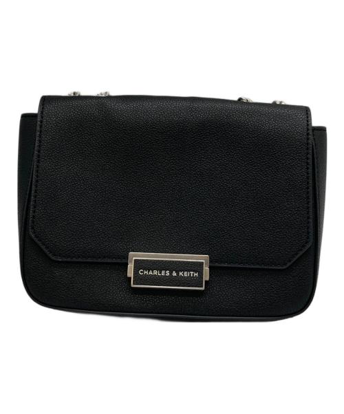 CHARLES & KEITH（チャールズアンドキース）CHARLES & KEITH (チャールズアンドキース) プッシュロック チェーンハンドルバッグ ブラックの古着・服飾アイテム