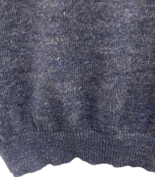 TOMORROW LAND tricot（トゥモローランド トリコ）TOMORROW LAND tricot (トゥモローランド トリコ) コットンリネン スキッパー ニットポロシャツ ネイビー サイズ:Sの古着・服飾アイテム