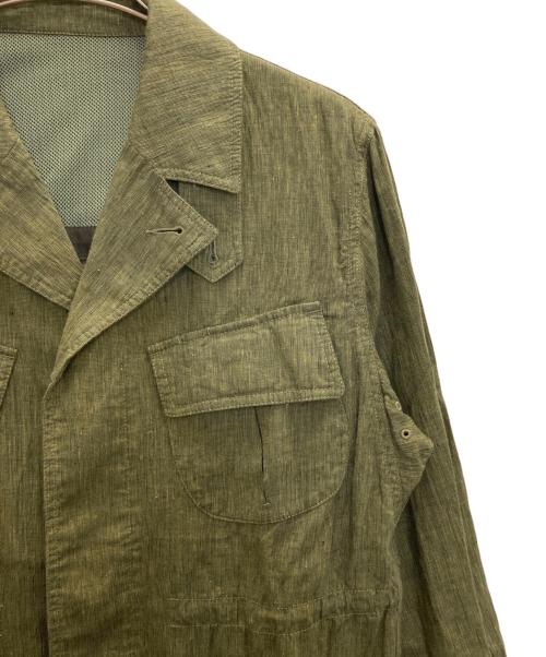 J.PRESS（ジェイプレス）J.PRESS (ジェイプレス) リネンジャングルファティーグジャケット グリーン サイズ:Lの古着・服飾アイテム