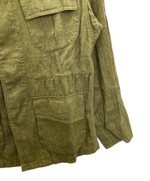 J.PRESS（ジェイプレス）J.PRESS (ジェイプレス) リネンジャングルファティーグジャケット グリーン サイズ:Lの古着・服飾アイテム