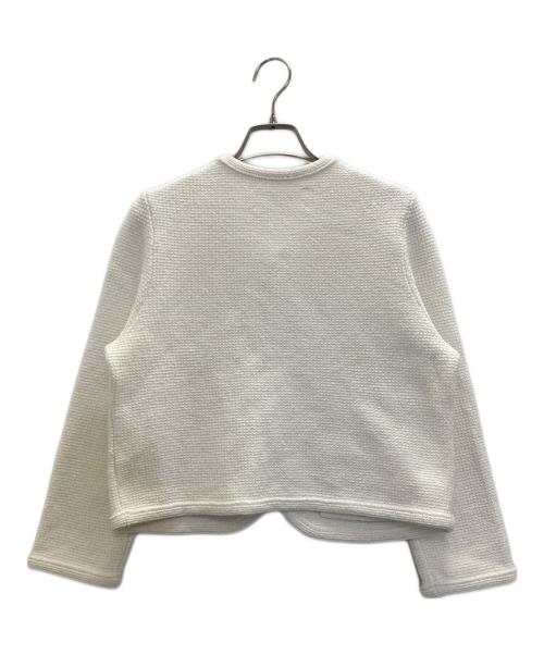 MACPHEE（マカフィー）MACPHEE (マカフィー) モスライクステッチ クルーネックジャケット ホワイト サイズ:S 未使用品の古着・服飾アイテム
