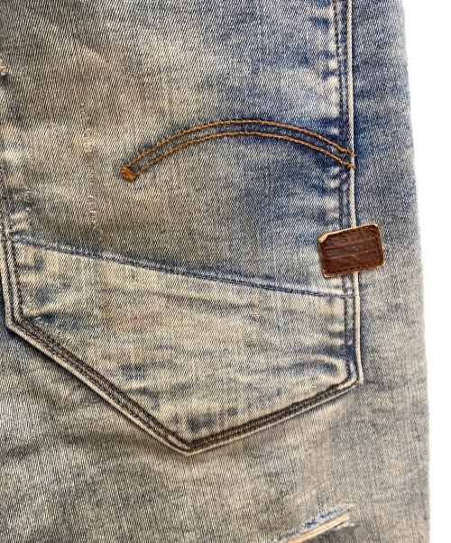 G-STAR RAW（ジースターロゥ）G-STAR RAW (ジースターロゥ) ダメージデニムパンツ ブルー サイズ: 76cm (W30)の古着・服飾アイテム