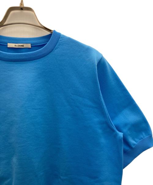 SLOANE（スローン）SLOANE (スローン) 半袖ニット ブルー サイズ:3の古着・服飾アイテム