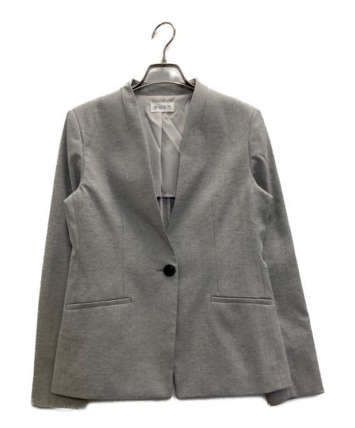 PLST（プラステ）PLST (プラステ) ノーカラージャケット グレー サイズ:Mの古着・服飾アイテム
