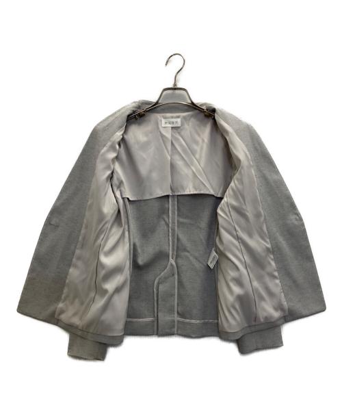 PLST（プラステ）PLST (プラステ) ノーカラージャケット グレー サイズ:Mの古着・服飾アイテム