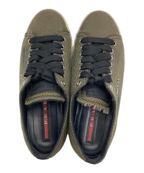 PRADA（プラダ）PRADA (プラダ) ローカットスニーカー オリーブ サイズ:36 1/2の古着・服飾アイテム