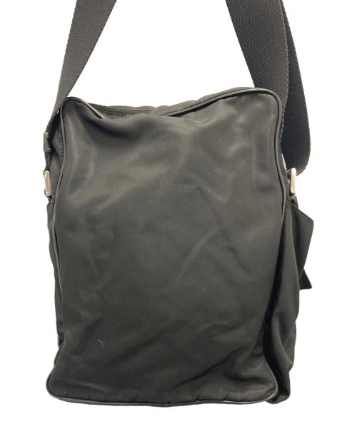 PRADA（プラダ）PRADA (プラダ) 三角ロゴプレートショルダーバッグ ブラックの古着・服飾アイテム