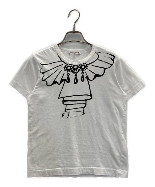 COMME des GARCONS（コムデギャルソン）COMME des GARCONS (コムデギャルソン) プリントTシャツ ホワイト サイズ:Sの古着・服飾アイテム