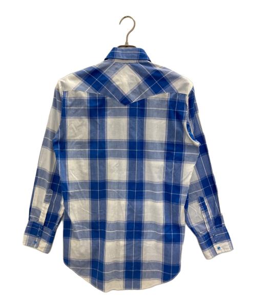 RUSTLER（ラスラー）RUSTLER (ラスラー) ウエスタンシャツ ブルー サイズ:SIZE14 1/2の古着・服飾アイテム
