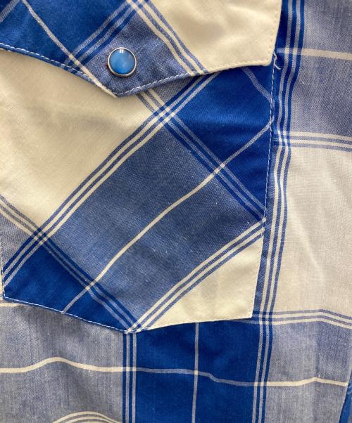 RUSTLER（ラスラー）RUSTLER (ラスラー) ウエスタンシャツ ブルー サイズ:SIZE14 1/2の古着・服飾アイテム
