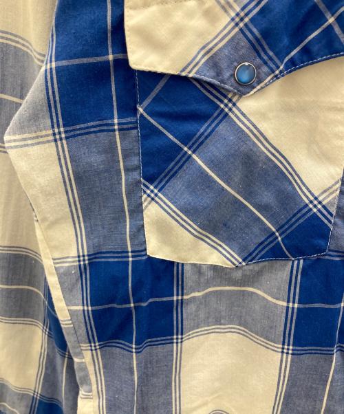 RUSTLER（ラスラー）RUSTLER (ラスラー) ウエスタンシャツ ブルー サイズ:SIZE14 1/2の古着・服飾アイテム