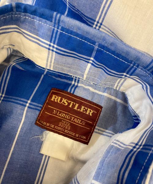 RUSTLER（ラスラー）RUSTLER (ラスラー) ウエスタンシャツ ブルー サイズ:SIZE14 1/2の古着・服飾アイテム