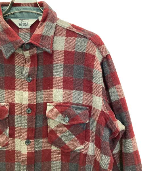 WOOLRICH（ウールリッチ）WOOLRICH (ウールリッチ) 80’sウールチェックシャツ レッド サイズ:Lの古着・服飾アイテム