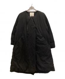 NANGA×F/CE.（ナンガ×エフシーイー）の古着「FT NEW COLLARLESS LONG COAT」｜ブラック