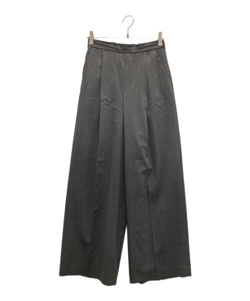 ENFOLD（エンフォルド）ENFOLD (エンフォルド) ウールイージーワイドパンツ グレー サイズ:38の古着・服飾アイテム