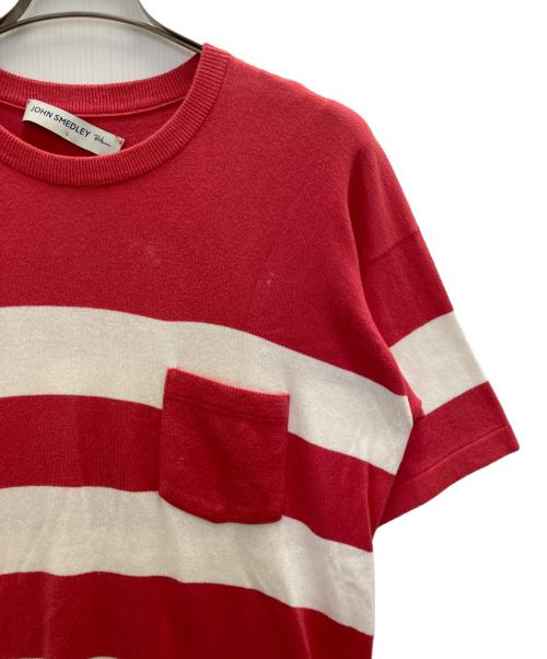 JOHN SMEDLEY（ジョンスメドレー）JOHN SMEDLEY (ジョンスメドレー) Ron Herman (ロンハーマン) ボーダーTシャツ レッド サイズ:SIZE Lの古着・服飾アイテム