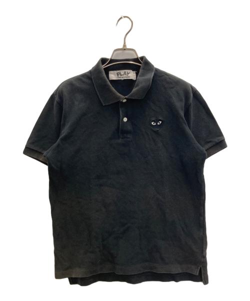PLAY COMME des GARCONS（プレイコムデギャルソン）PLAY COMME des GARCONS (プレイコムデギャルソン) ポロシャツ ブラック サイズ:Mの古着・服飾アイテム