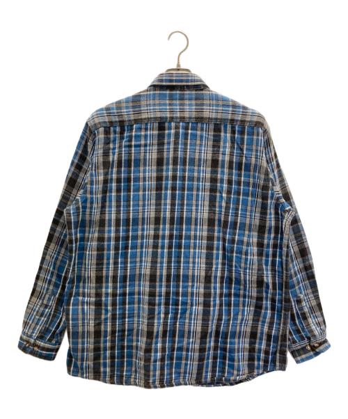 FIVE BROTHER（ファイブブラザー）FIVE BROTHER (ファイブブラザー) チェックネルシャツ グレー×ブルー サイズ:XLの古着・服飾アイテム
