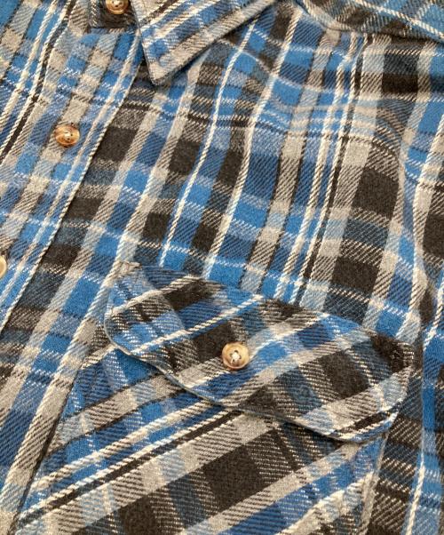 FIVE BROTHER（ファイブブラザー）FIVE BROTHER (ファイブブラザー) チェックネルシャツ グレー×ブルー サイズ:XLの古着・服飾アイテム