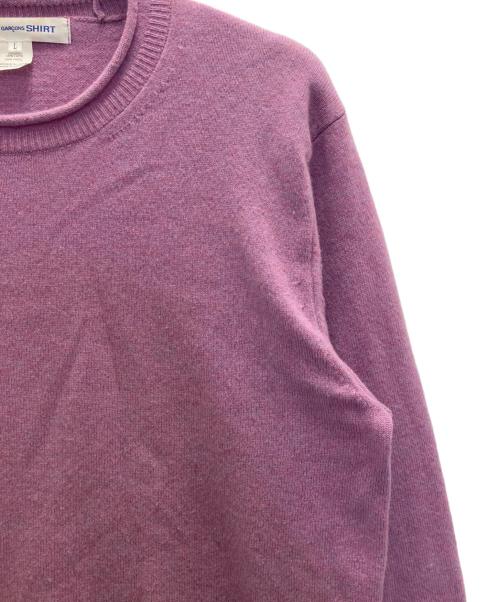 COMME des GARCONS SHIRT（コムデギャルソンシャツ）COMME des GARCONS SHIRT (コムデギャルソンシャツ) ウールロールネックニット パープル サイズ:Ｌの古着・服飾アイテム