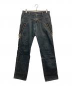 PPFMピーピーエフエム）の古着「ギミックデニムパンツ」｜インディゴ