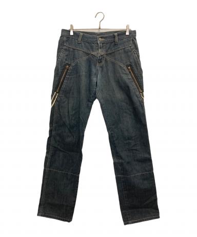 中古・古着通販】PPFM (ピーピーエフエム) ギミックデニムパンツ
