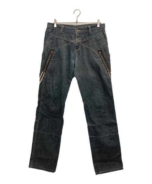 PPFM（ピーピーエフエム）PPFM (ピーピーエフエム) ギミックデニムパンツ インディゴ サイズ:不明の古着・服飾アイテム