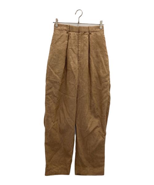 MARKWARE（マーカウェア）MARKWARE (マーカウェア) タックテーパードトラウザー ベージュ サイズ:Sの古着・服飾アイテム