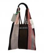 MARNIマルニ）の古着「FLOWER CAFE HAMMOCK BAG」｜ピンク×ブラウン