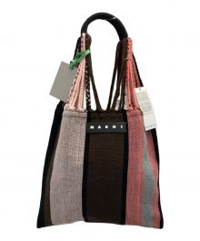 MARNI（マルニ）の古着「FLOWER CAFE HAMMOCK BAG」｜ピンク×ブラウン