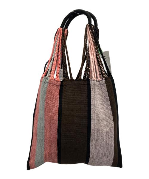 MARNI（マルニ）MARNI (マルニ) FLOWER CAFE HAMMOCK BAG ピンク×ブラウンの古着・服飾アイテム