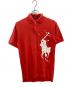 POLO RALPH LAUREN（ポロ・ラルフローレン）の古着「ペイントビッグポニーポロシャツ」｜レッド
