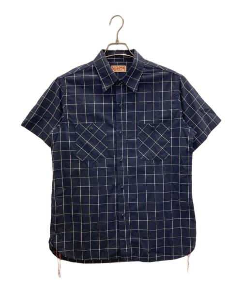 SUGAR CANE（シュガーケーン）SUGAR CANE (シュガーケーン) 半袖シャツ ネイビー サイズ:Mの古着・服飾アイテム