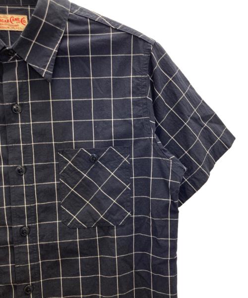 SUGAR CANE（シュガーケーン）SUGAR CANE (シュガーケーン) 半袖シャツ ネイビー サイズ:Mの古着・服飾アイテム