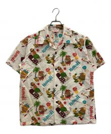 Sun Surf（サンサーフ）の古着「SEERSUCKER OPEN SHIRT “TRIP TO HAWAII”」｜ベージュ