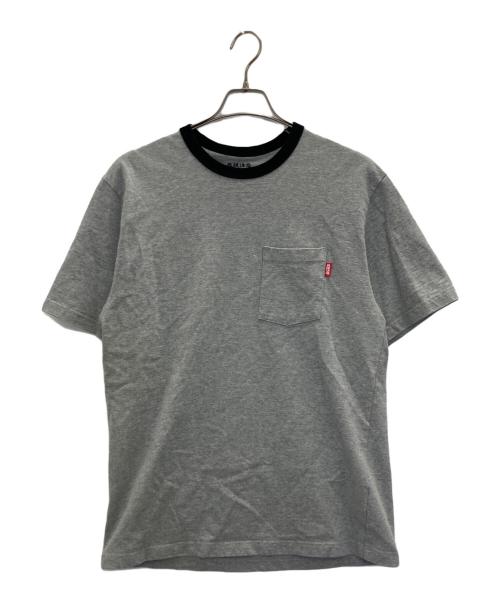 BlackEyePatch（ブラックアイパッチ）BlackEyePatch (ブラックアイパッチ) ポケットTシャツ グレー サイズ:Ｌの古着・服飾アイテム