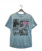 stussyステューシー）の古着「プリントTシャツ」｜スカイブルー