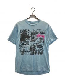 stussy（ステューシー）の古着「プリントTシャツ」｜スカイブルー