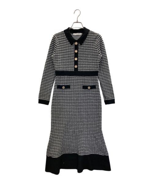 HER LIP TO（ハーリップトゥ）Her lip to (ハーリップトゥ) バッキンガムニットドレス ブラック サイズ:Ｍの古着・服飾アイテム