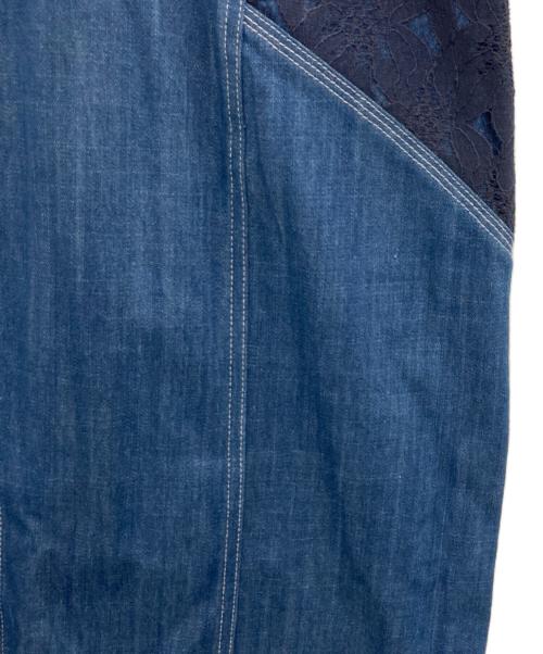 HER LIP TO（ハーリップトゥ）Her lip to (ハーリップトゥ) Ruffled ShoulderDenim MidiDress インディゴ サイズ:Sの古着・服飾アイテム