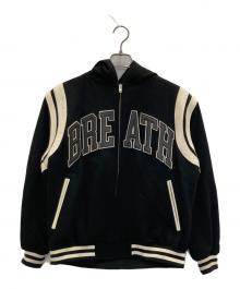 BREATH（ブレス）の古着「ARCH LOGO HOODED VERSITY JACKET」｜ブラック