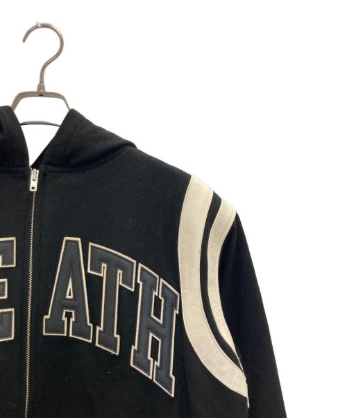 BREATH（ブレス）BREATH (ブレス) ARCH LOGO HOODED VERSITY JACKET ブラック サイズ:Mの古着・服飾アイテム