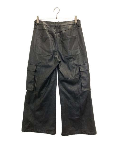 LAST NEST（ラストネスト）LAST NEST (ラストネスト) BAGGY LEATHER CARGO PANTS ブラック サイズ:Mの古着・服飾アイテム