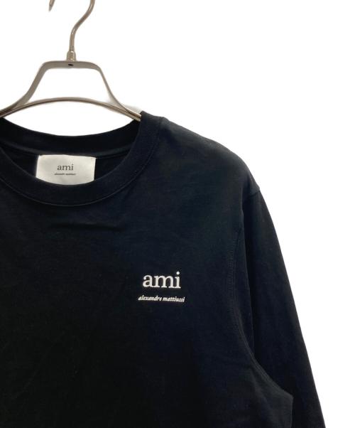 AMI Alexandre Mattiussi（アミアレクサンドルマテュッシ）AMI Alexandre Mattiussi (アミアレクサンドルマテュッシ) プリントロゴカットソー ブラック サイズ:Sの古着・服飾アイテム