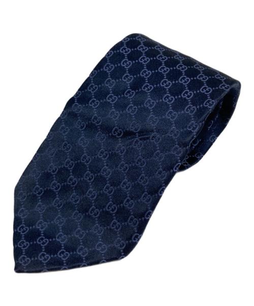 GUCCI（グッチ）GUCCI (グッチ) GG シルクタイ ネイビー サイズ:148×8㎝の古着・服飾アイテム