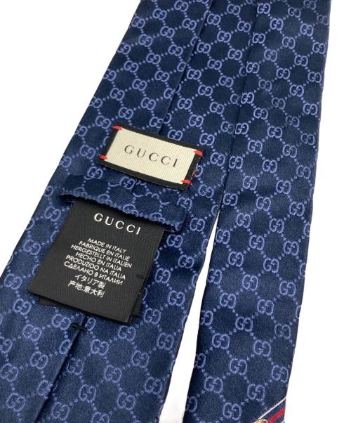 GUCCI（グッチ）GUCCI (グッチ) GG シルクタイ ネイビー サイズ:148×8㎝の古着・服飾アイテム