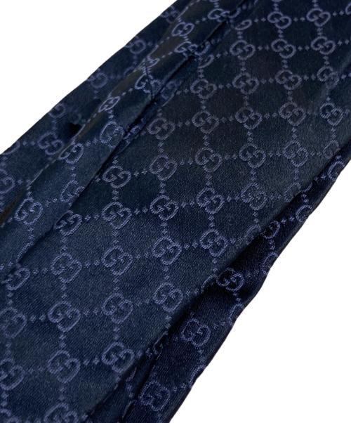 GUCCI（グッチ）GUCCI (グッチ) GG シルクタイ ネイビー サイズ:148×8㎝の古着・服飾アイテム
