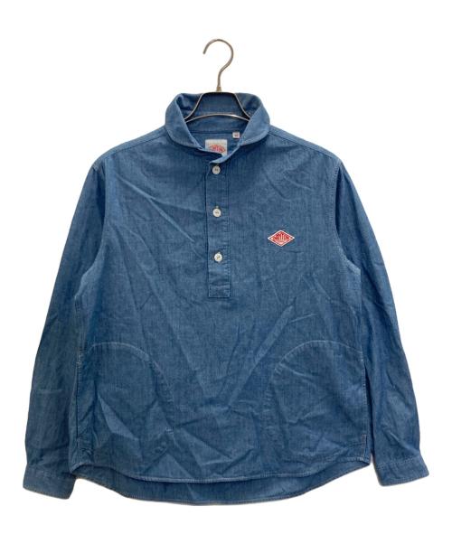 DANTON（ダントン）DANTON (ダントン) 丸えりオックスシャツ インディゴ サイズ:Ｌの古着・服飾アイテム